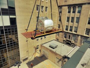 UC Q Building MRI Crane Delivery